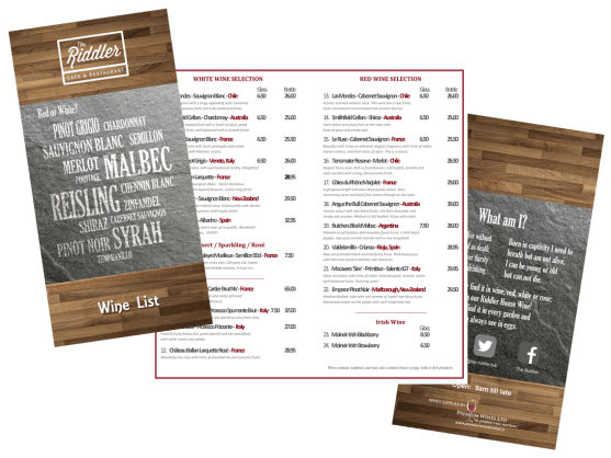 Customised Wine Lists